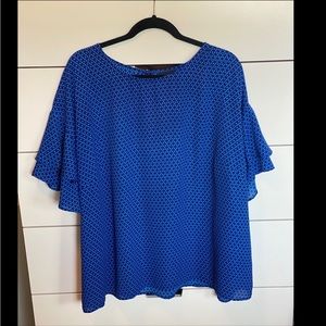 Beautiful Liz Claiborne flounce sleeve blouse size 2x
